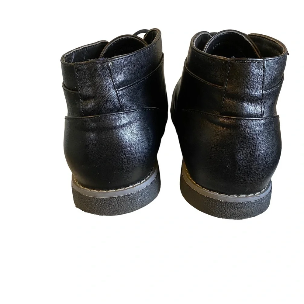 London Fog Blackstreet 2 Chukka Boot Mens 12M Black Vegan Faux Leather Blokecore